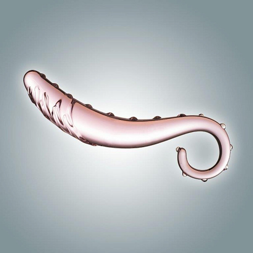 Нежно-розовый стеклянный стимулятор Сумерки богов 0058 BX DD (16 см)