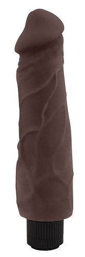 Коричневый вибратор-реалистик Chisa Greedy Guy CN-711703574 (24 см)