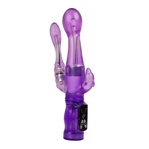 Ротатор-вибратор со стимулятором ануса фиолетового цвета Baile BW-037021-0603 (22 см)