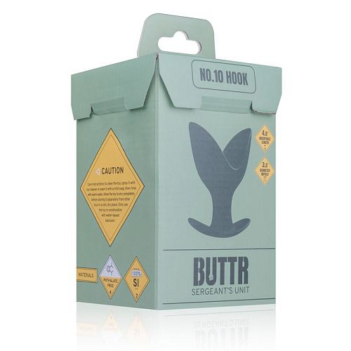 Чёрный анальный эспандер EDC Wholesale №10 Hook (11 см)