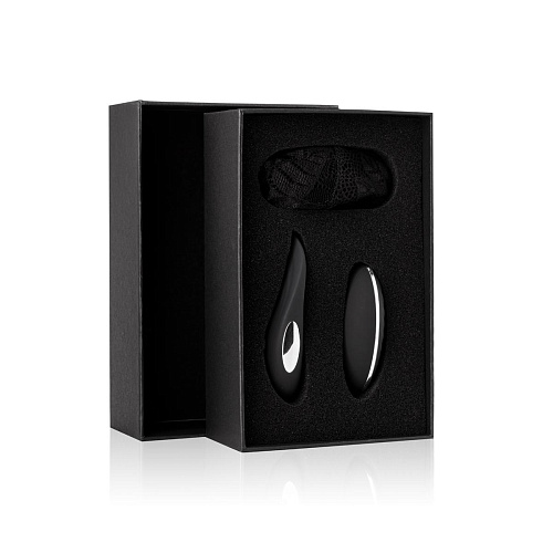 Чёрный вибромассажёр с кружевными трусиками EDC Wholesale Vibes N 3 SV003BLK