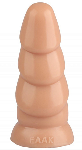 Телесная рельефная анальная втулка Сумерки богов 1016-74 BX DD (18,5 см)