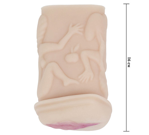 Мастурбатор-вагина телесного цвета из кибер-кожи с выносным пультом управления вибрацией LOVETOY (А-Полимер) 662223