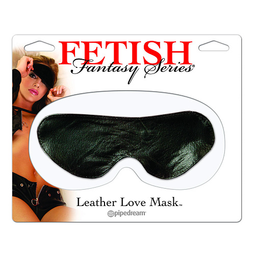 Кожаная маска на глаза Pipedream Leather Love Mask PD3902-23