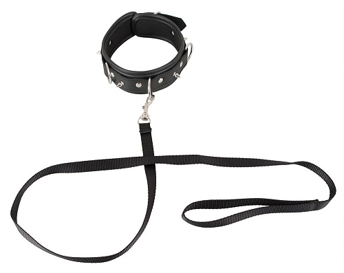 Чёрный ошейник с поводком Orion Collar and Leash 24930041001