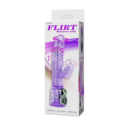 Фиолетовый ротатор с возвратно-поступательным движением Baile Mariposa Tulip BW-020531R-0603 (29,5 см)