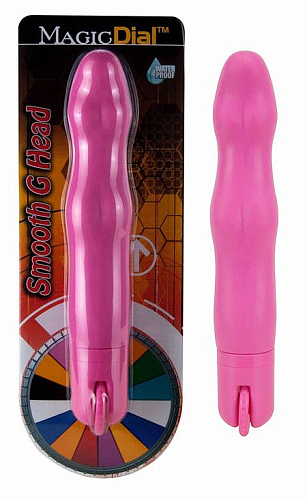 Розовый волнообразный вибромассажёр Seven Creations Magic Dial 14-169-E13-BCD (19,5 см)