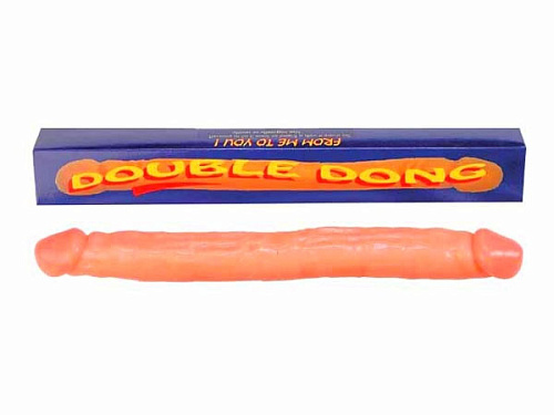 Двухголовый фаллоимитатор телесного цвета Gopaldas 7118 BX GP (45 см)