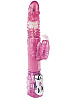 Розовый виброротатор с клиторальным стимулятором и возвратно-поступательным движением Baile BW-020521R-0101 (29,5 см)