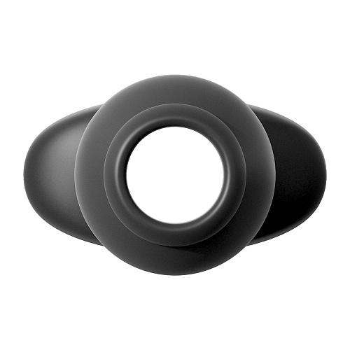 Чёрная анальная пробка большого размера с тоннелем Pipedream Open Wide Tunnel Plug XL  PD4683-23 (7,2 см)