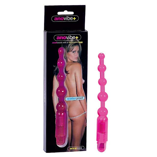 Розовая анальная цепочка с вибратором Gopaldas anovibe+ 2K103VPR BX