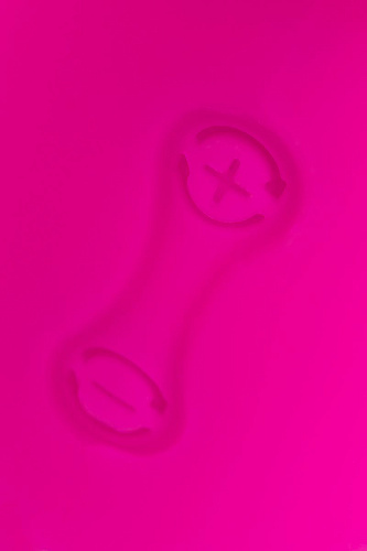 Розовый силиконовый вибратор с клиторальным стимулятором ToyFa LIA 561007 (19 см)