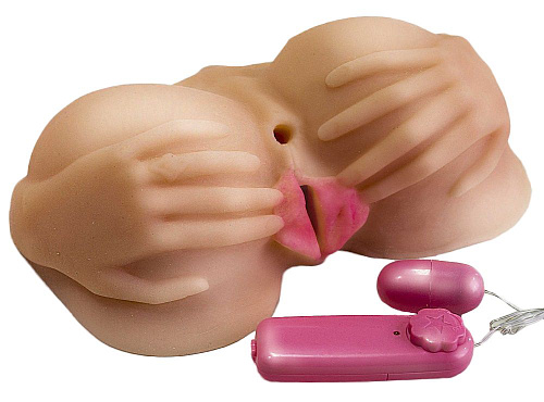 Вагина телесного цвета с выносным пультом управления вибрацией LOVETOY (А-Полимер) 669621
