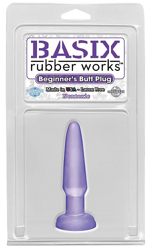 Фиолетовая анальная пробка Pipedream Beginners Butt Plug PD4267-12 (10,9 см)