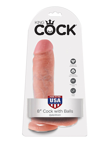 Телесный фаллоимитатор Pipedream 8 Cock with Balls PD5507-21 (21,3 см)
