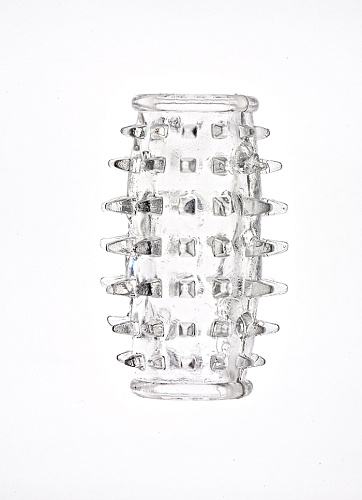 Прозрачная насадка на фаллос с шипами и открытой головкой Sextoy 2011 00155A-4