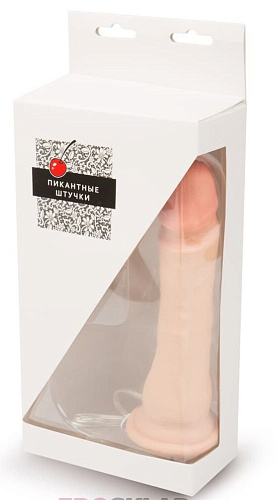 Телесный реалистичный вибратор с пультом Пикантные штучки DP02068 (20,5 см)