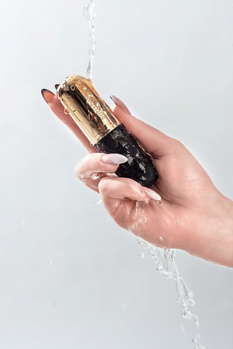 Чёрно-золотистая вибропуля Satisfyer Mini Lovely Honey J2018-43-2