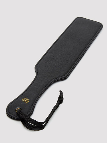 Чёрная шлёпалка Fifty Shades of Grey Bound to You Faux Leather Spanking Paddle FS-80141 (38,1 см)