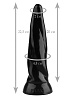 Чёрная коническая винтовая анальная втулка Сумерки богов 1017-34 BX DD (22,5 см)