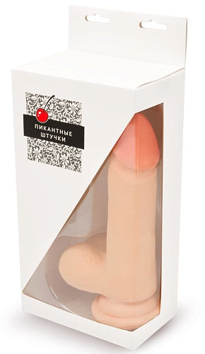 Телесный фаллоимитатор-реалистик с присоской Пикантные штучки DP02022T (18 см)
