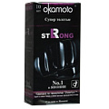 Супер прочные презервативы чёрного цвета Okamoto Strong №10 (10 шт)