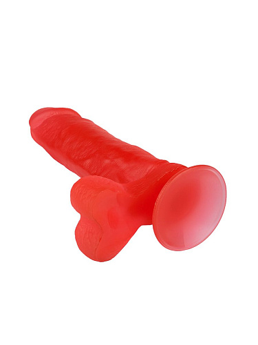 Малиновый гелевый фаллоимитатор на присоске Сумерки богов №1 311-01 BX DD (18,5 см)