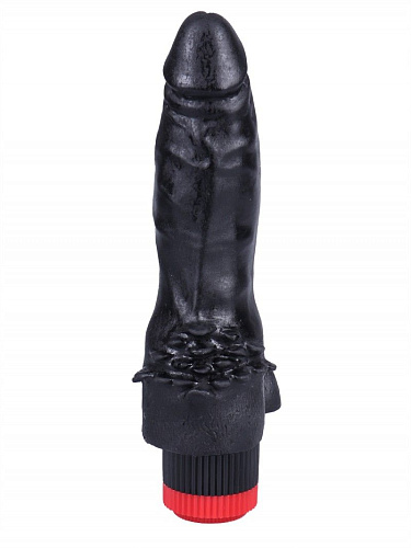 Чёрный сдвоенный вибратор Сумерки богов №11 352-11 BX DD (15,5 см)