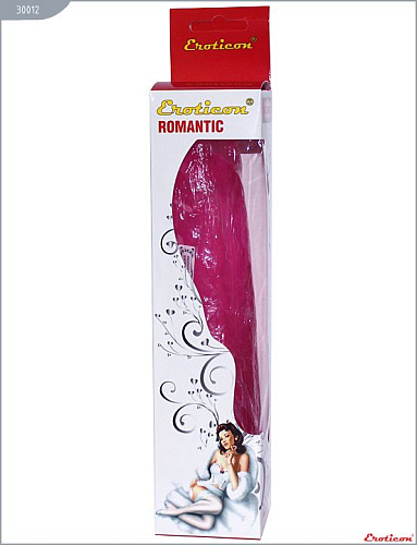 Ярко-розовый гелевый фаллоимитатор Eroticon 30012 (24 см)