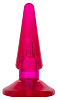 Розовая конусообразная анальная втулка ToyFa 881303-3 (9,5 см)