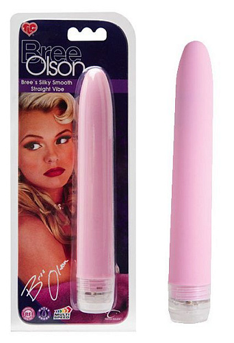 Шелковистый розовый вибратор Topco Sales Brees Silky Smooth Straight Vibe 1070041 (17 см)