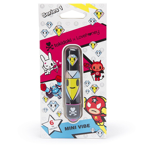 Чёрная вибропуля Tokidoki MINI BULLET VIBRATOR BLACK DIAMONDSE 27695