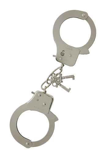 Металлические наручники с ключиками Tonga LARGE METAL HANDCUFFS WITH KEYS 160037