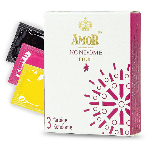 Ароматизированные презервативы AMOR Fruit 50392 (3 шт)