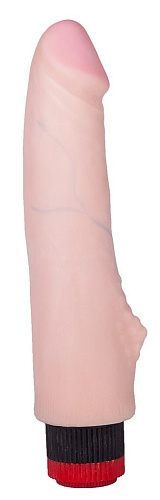 Вибратор с шишечками для стимуляции клитора телесного цвета LOVETOY (А-Полимер) ART-Style №11 002107ru (21 см)