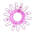 Розовое гелевое эрекционное кольцо с шипиками ToyFa 818003-3