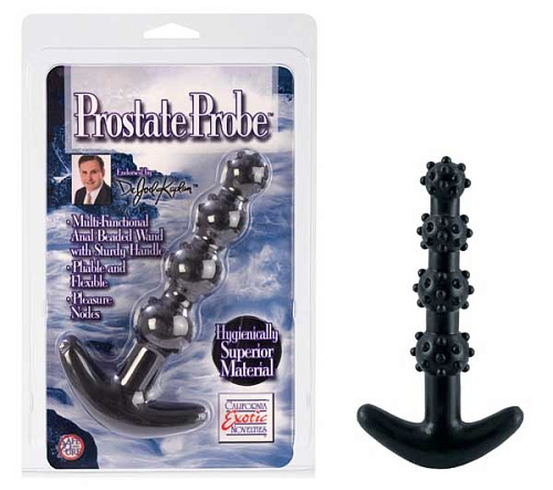 Анальная ёлочка чёрного цвета California Exotic Novelties Prostate Probe SE-5639-03-2 (15 см)