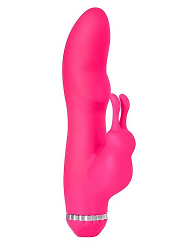 Розовый вибратор с клиторальным стимулятором Dream Toys PURRFECT SILICONE DELUXE RABBIT 21297 (19 см)