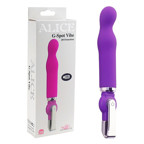 Фиолетовый вибратор Howells ALICE 20-Function G-Spot Vibe 55200purple (18 см)