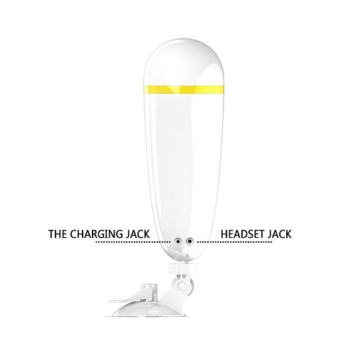 Мега-мастурбатор анус с вибрацией и голосом бело-золотистого цвета Baile Sally BM-00900T50-1