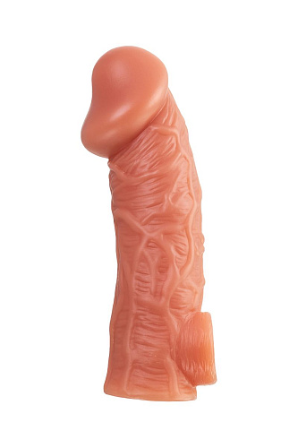 Телесная насадка на фаллос с отверстием для мошонки KOKOS EXTREME SLEEVE RES.001-L (17,6 см)