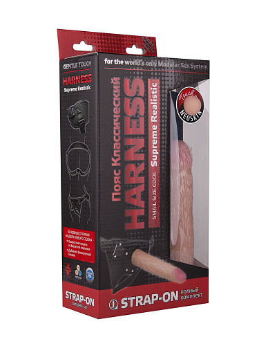 Женский страпон телесного цвета с реалистичной насадкой LOVETOY (А-Полимер) 737103 (17 см)