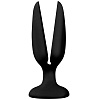 Чёрная пробка-бутон Dream Toys MENZSTUFF FLOWER BUTT PLUG 6INCH 21252 (15 см)