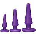 Набор из 3 фиолетовых анальных пробок Doc Johnson Launch! Anal Trainer Set 0500-81-CD