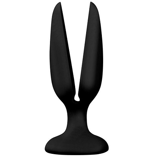 Чёрная пробка-бутон Dream Toys MENZSTUFF FLOWER BUTT PLUG 6INCH 21252 (15 см)