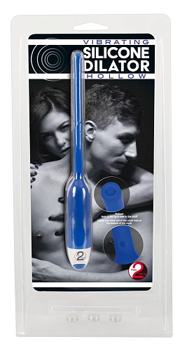Синий полый уретральный вибростимулятор Orion Dilator Vibrator 05914160000