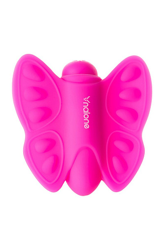 Розовый клиторальный стимулятор-бабочка Nalone Madam VS-VR46