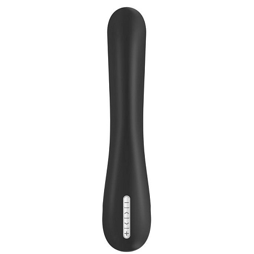 Чёрный гладкий вибратор OVO F6 BLACK (22,5 см)