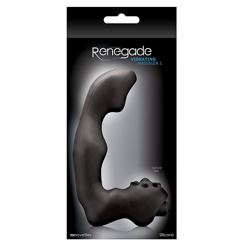 Малый чёрный анатомический вибростимулятор NS Novelties Renegade Vibrating Massager I NSN-1102-13