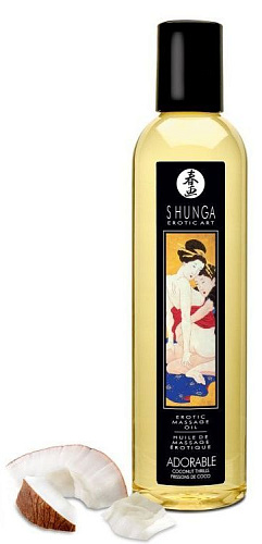 Массажное масло с ароматом кокоса Shunga Adorable 1010 (250 мл)